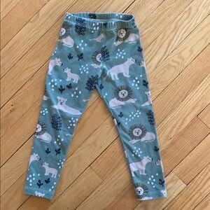 Kids Animal Print Leggings - Green